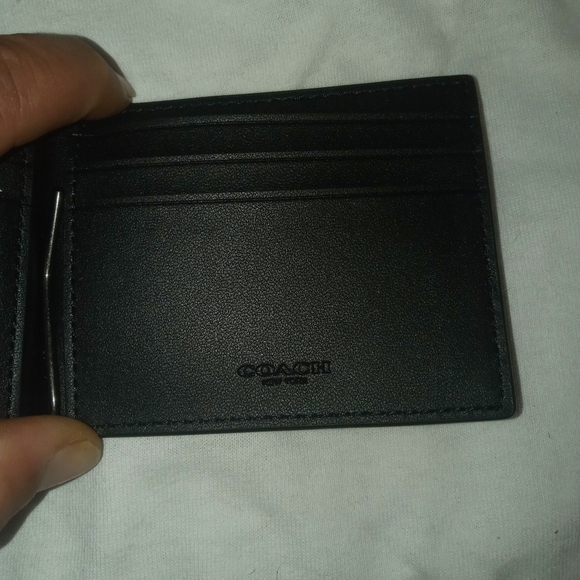 Coach Bill fold in Charcoal gray - Picture 3 of 4